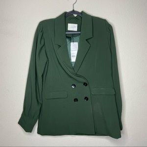 NWT JUST FEMALE Etna Blazer Emerald Green Large